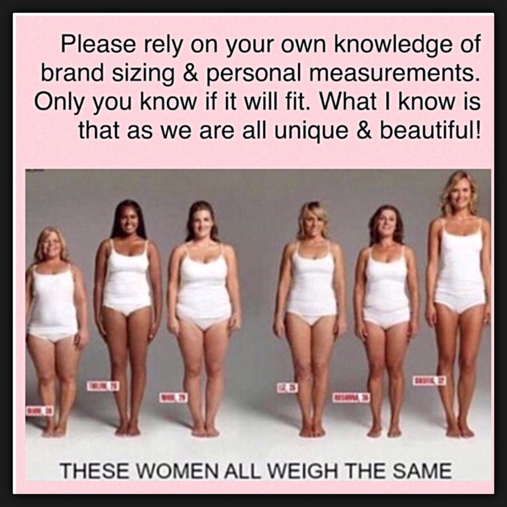 Know your size in different labels!